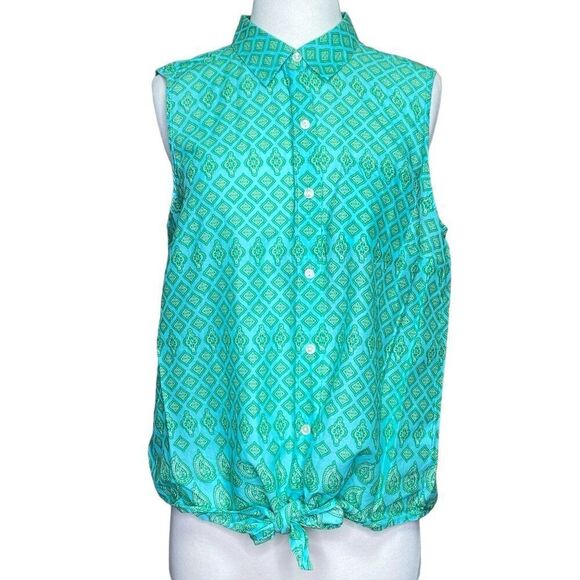 J. Jill Tops - J.Jill Tie Front Sleeveless Top Medium